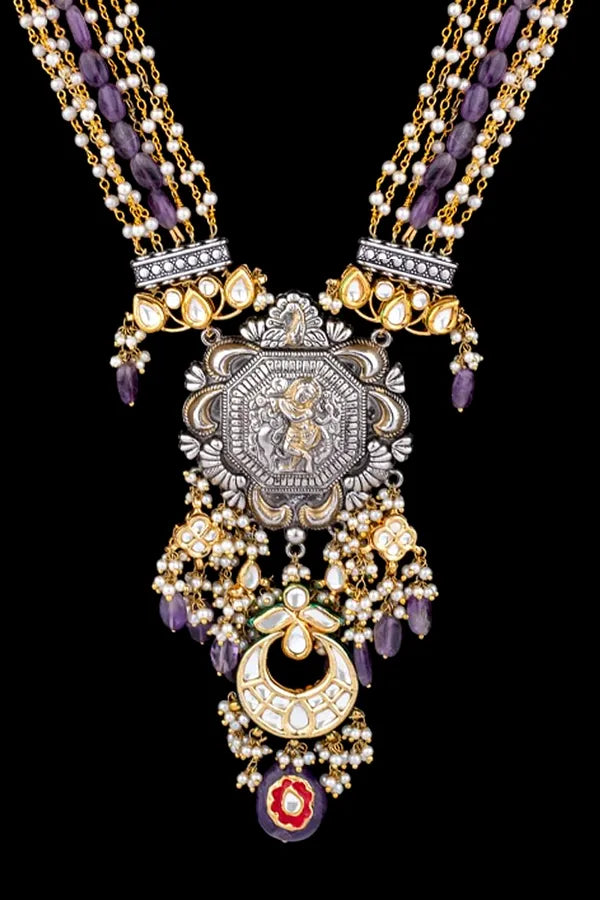 Amethyst Silver Necklace