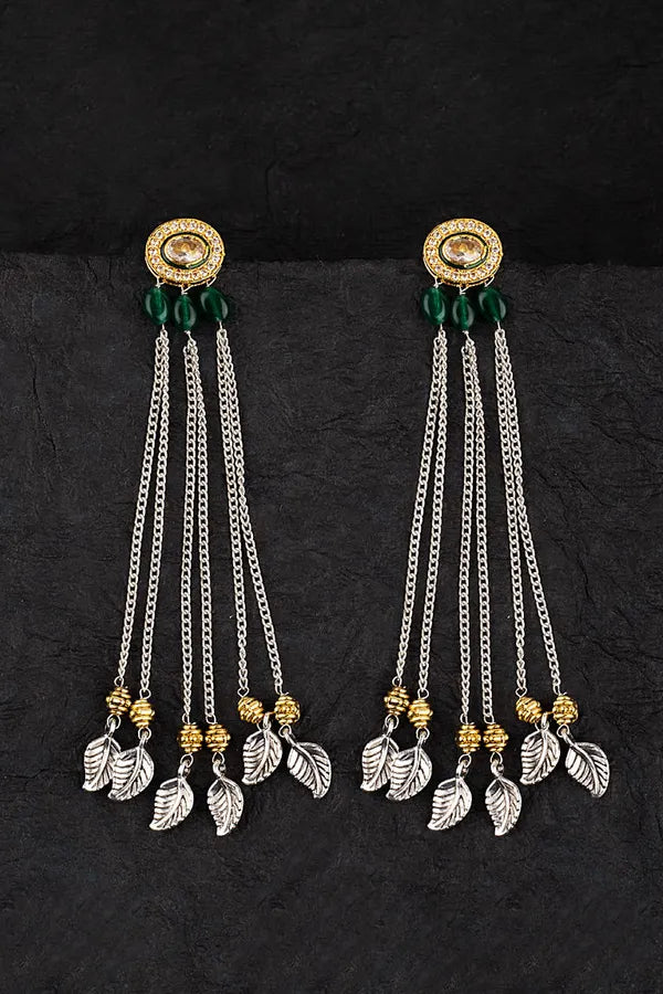 Green Zirconia Dangler Earrings