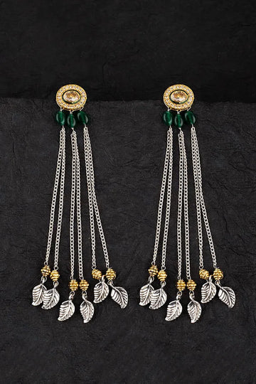 Green Zirconia Dangler Earrings