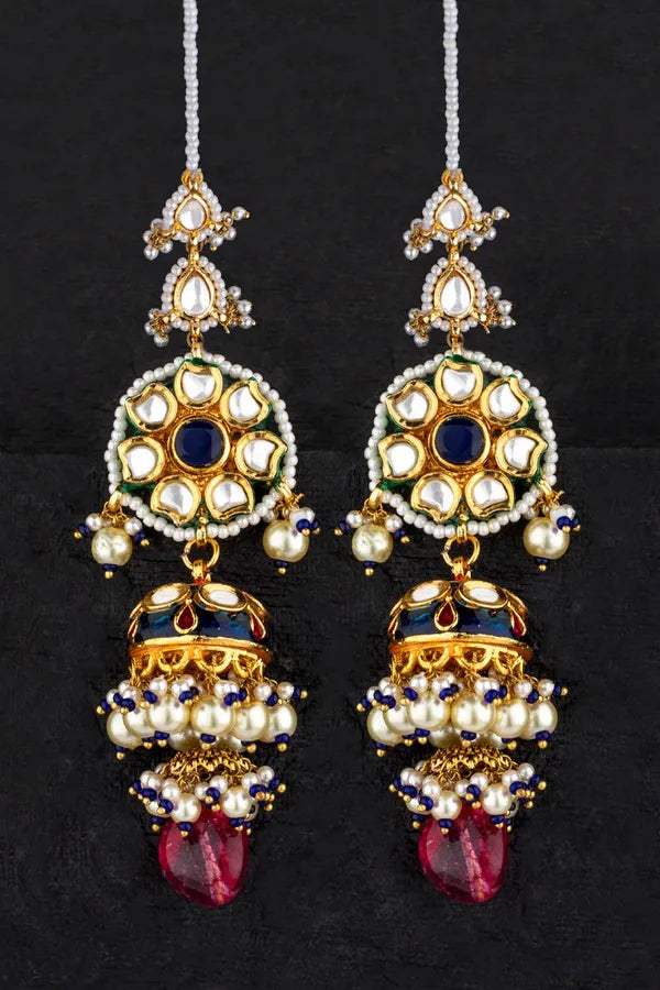 Blue Tourmaline Jhumki