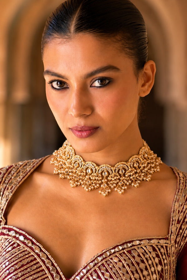 Pearls Chand Kundan Necklace