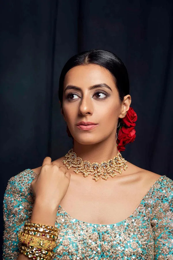 Pearls Chand Kundan Necklace