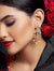 Gold Finish Pearl Chand Kundan Earrings