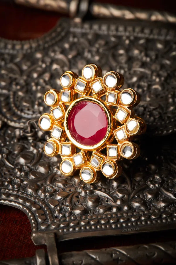 Red Centre Cocktail Ring