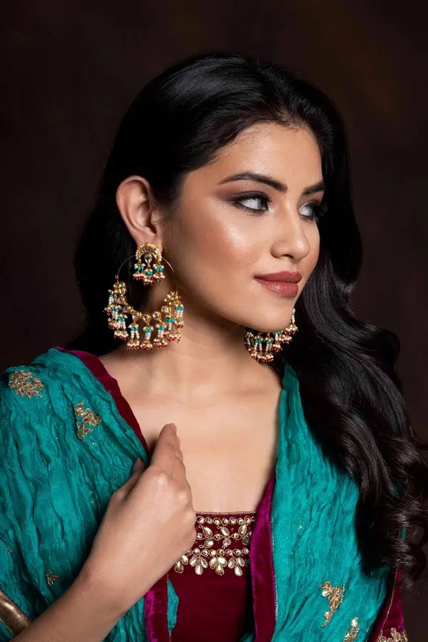 Statement Feroza Beads Hint Of Red Baalis