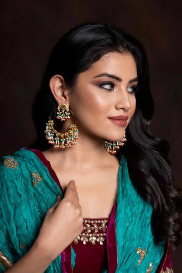 Statement Feroza Beads Hint Of Red Baalis