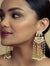 Statement Pink & Green Tourmaline Kundan Earrings