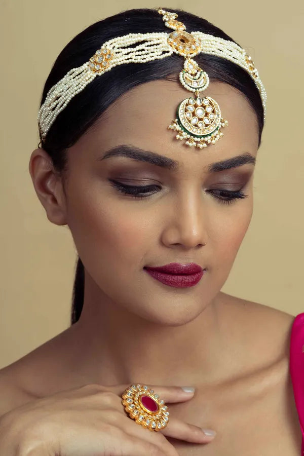 Kundan Chand Mathapatti With Pearls