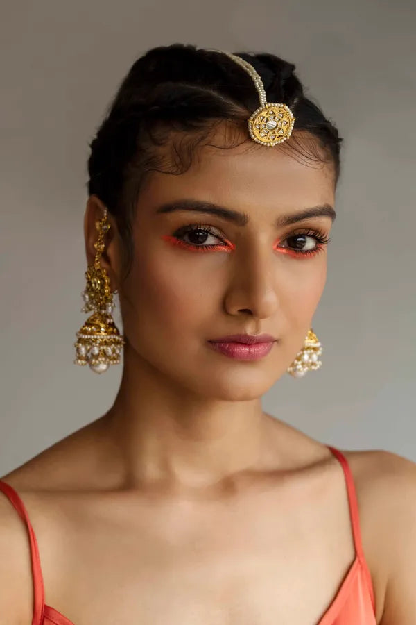 Gold Kundan Borla
