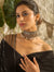 Statement Gold & Silver Zirconia Necklace With White Pearl