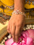 Red Kundan Bangle With Pearls
