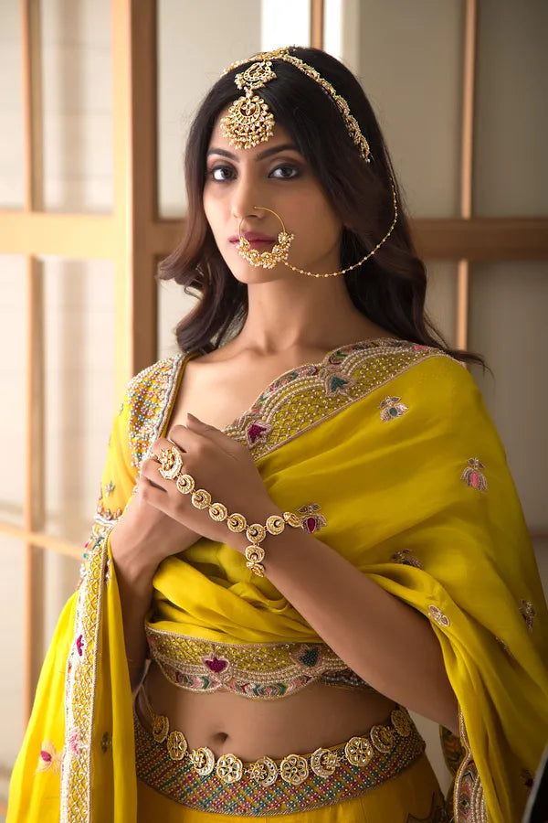Golden Kundan Kamarband