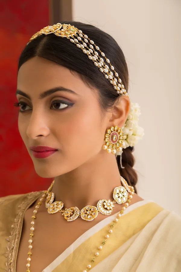 Golden Kundan Choker Necklace
