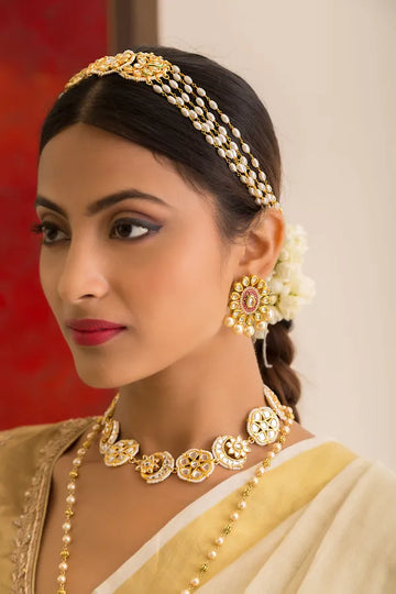 Golden Kundan Choker Necklace