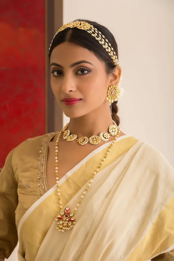 Golden Kundan Matha Patti