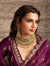 White Kundan Emerald Yellow Drops Choker