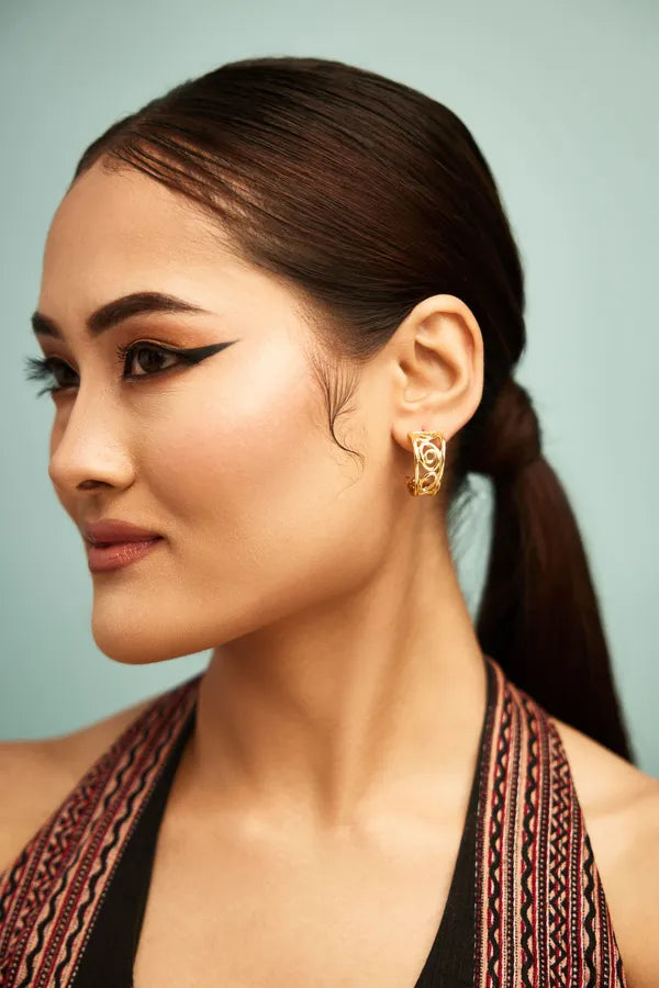 Gold Plated Filigree Earrings