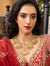 Statement Red Kundan Gold Chand Necklace