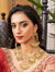 Statement Red Kundan Gold Chand Earrings