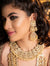 Gold & White Teen Biya Chandbali Earrings