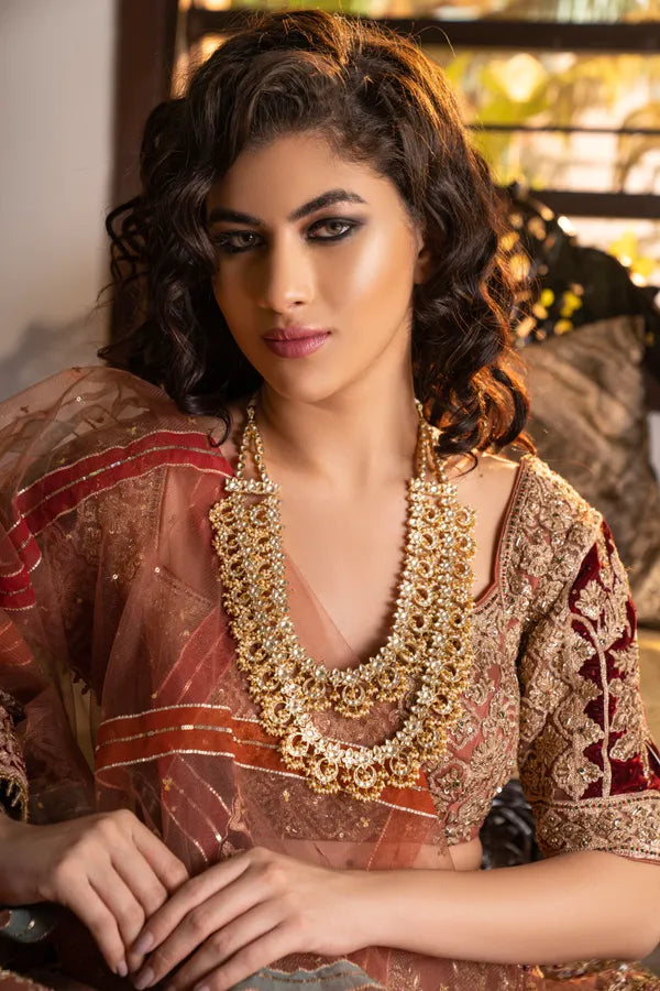 Statement Double Layer Chand Flower Necklace