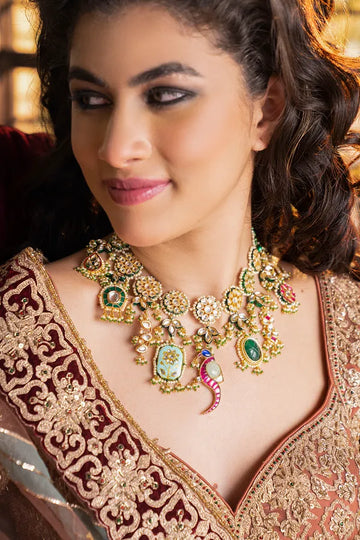 Statement Multi Colored Kundan Necklace