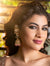 Statement Gold & White Chand Tourmaline Drops Jhumki Earrings