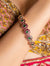 Green Center Pink Kundan Flower Kada
