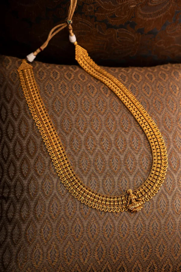 Regal Gold Temple Long Necklace