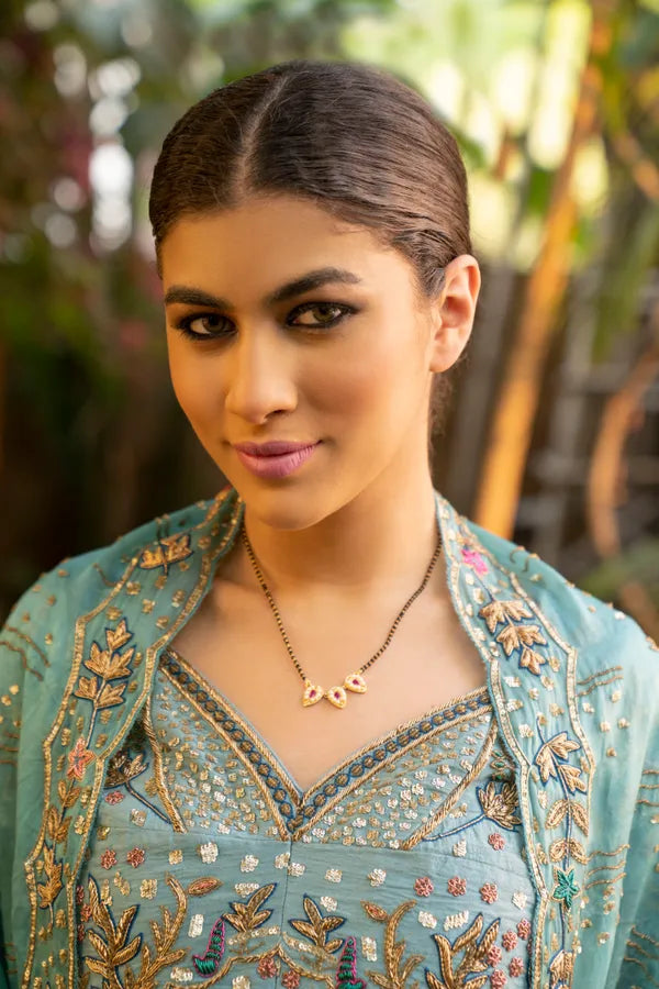 Gold & Red Kundan Mangalsutra