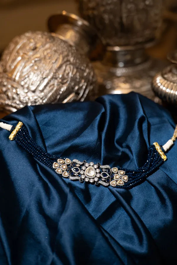 Blue & White Zirconia Necklace
