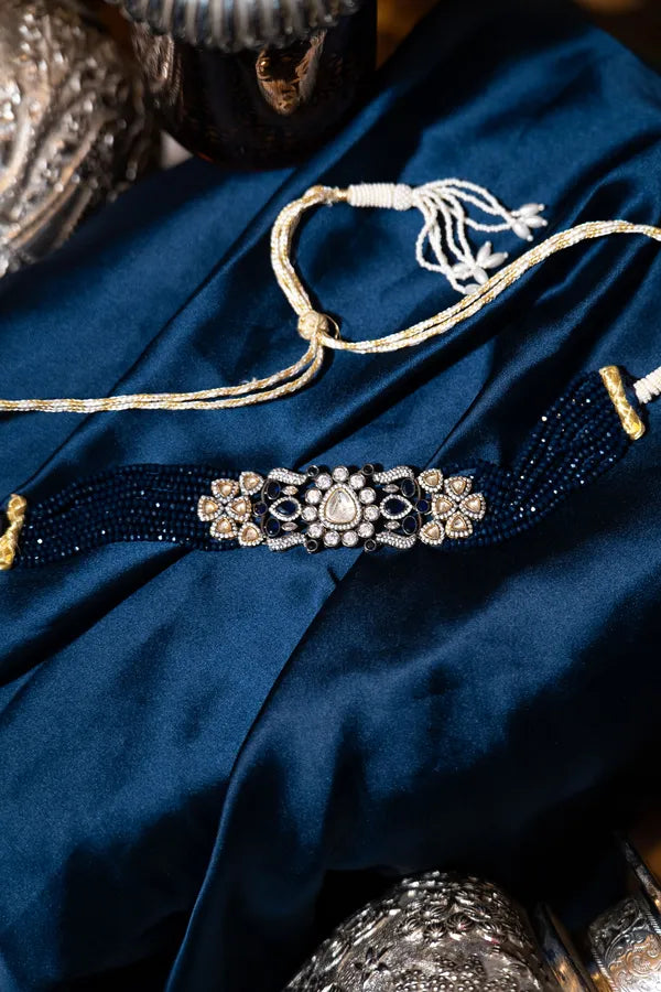 Blue & White Zirconia Necklace
