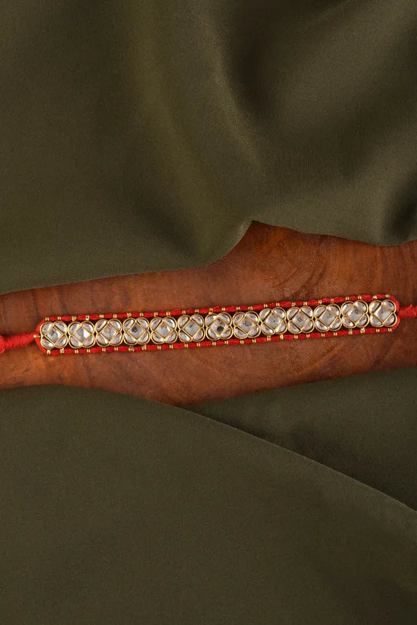 Mirror Gold Kundan Bracelet