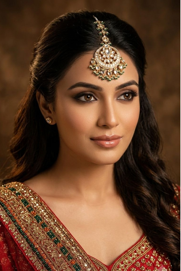 Kundan & Pearl Maang Tikka