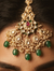 White & Green Kundan Maang Tikka