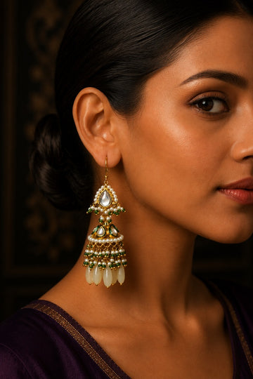 Mini Jhumki Kundan Earrings