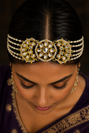 Golden Kundan Matha Patti