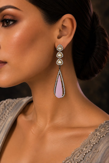 Pink Raindrop Earrings