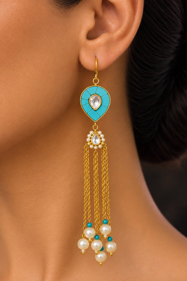 Feroza Drop Dangler Earrings