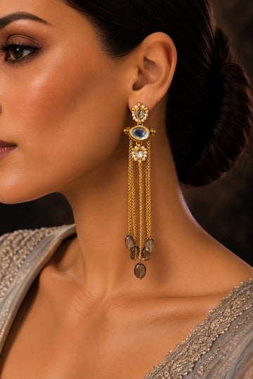 Grey Drops Earrings