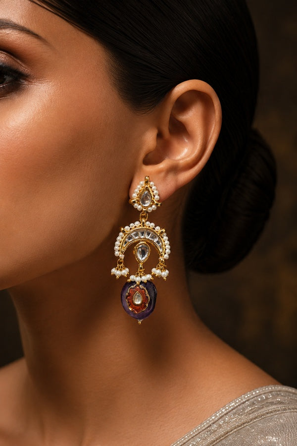 Amethyst Chandkali Earrings