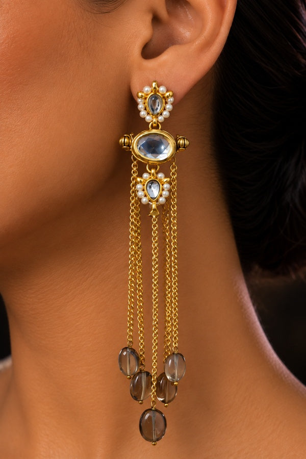 Grey Drops Earrings