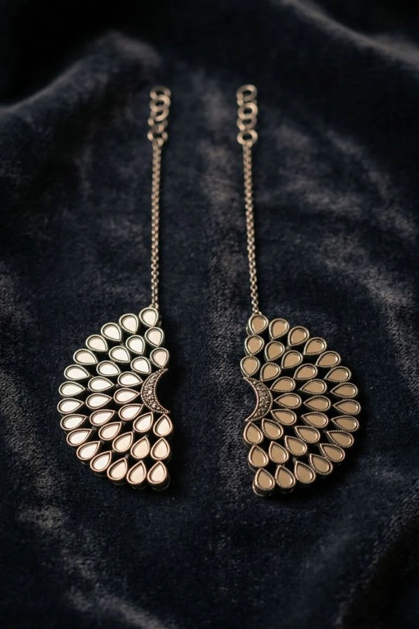 Dual Finish Kundan Earcuffs