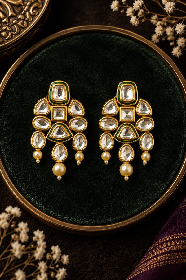 Pearl & Kundan Earrings