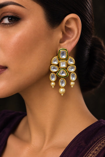 Pearl & Kundan Earrings