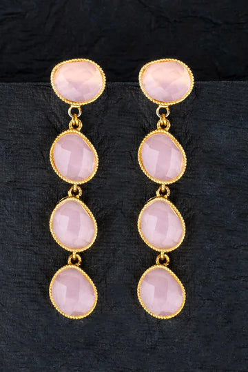 Rose Quartz Dangler Earrings