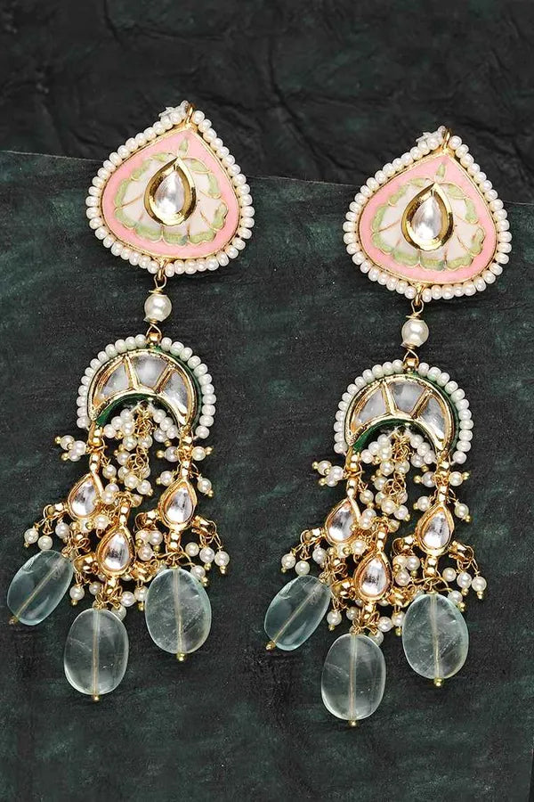 Pastel Pink Barium Danglers