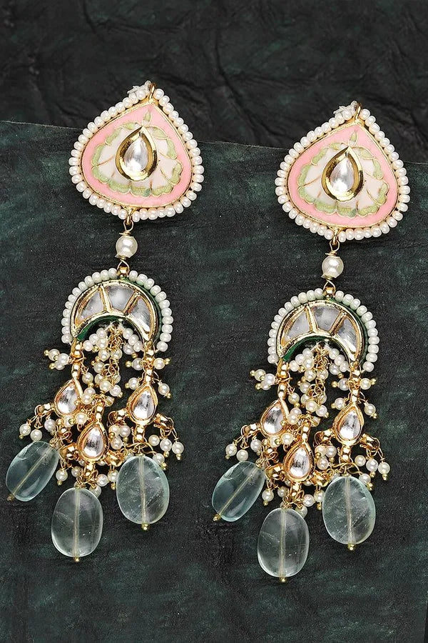 Pastel Pink Barium Danglers