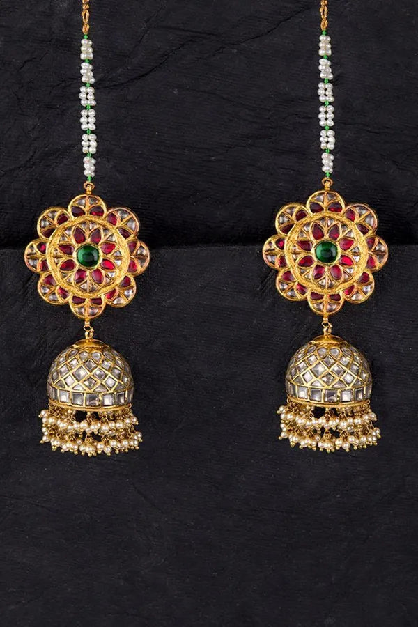 Red & Green Jadai Jhumki