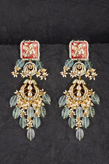 Pink Cocoon Danglers With Barium Drops
